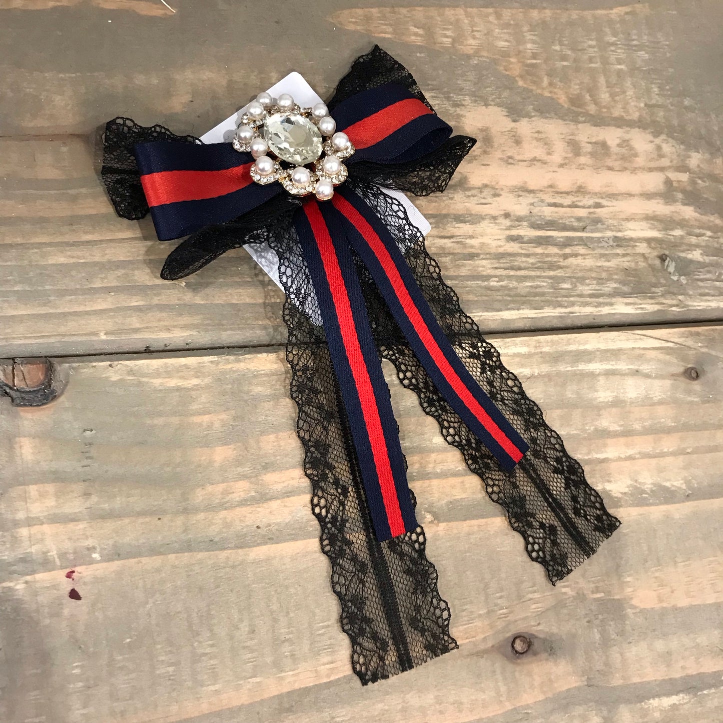 Diamond Ribbon Brooch (5752506187936)