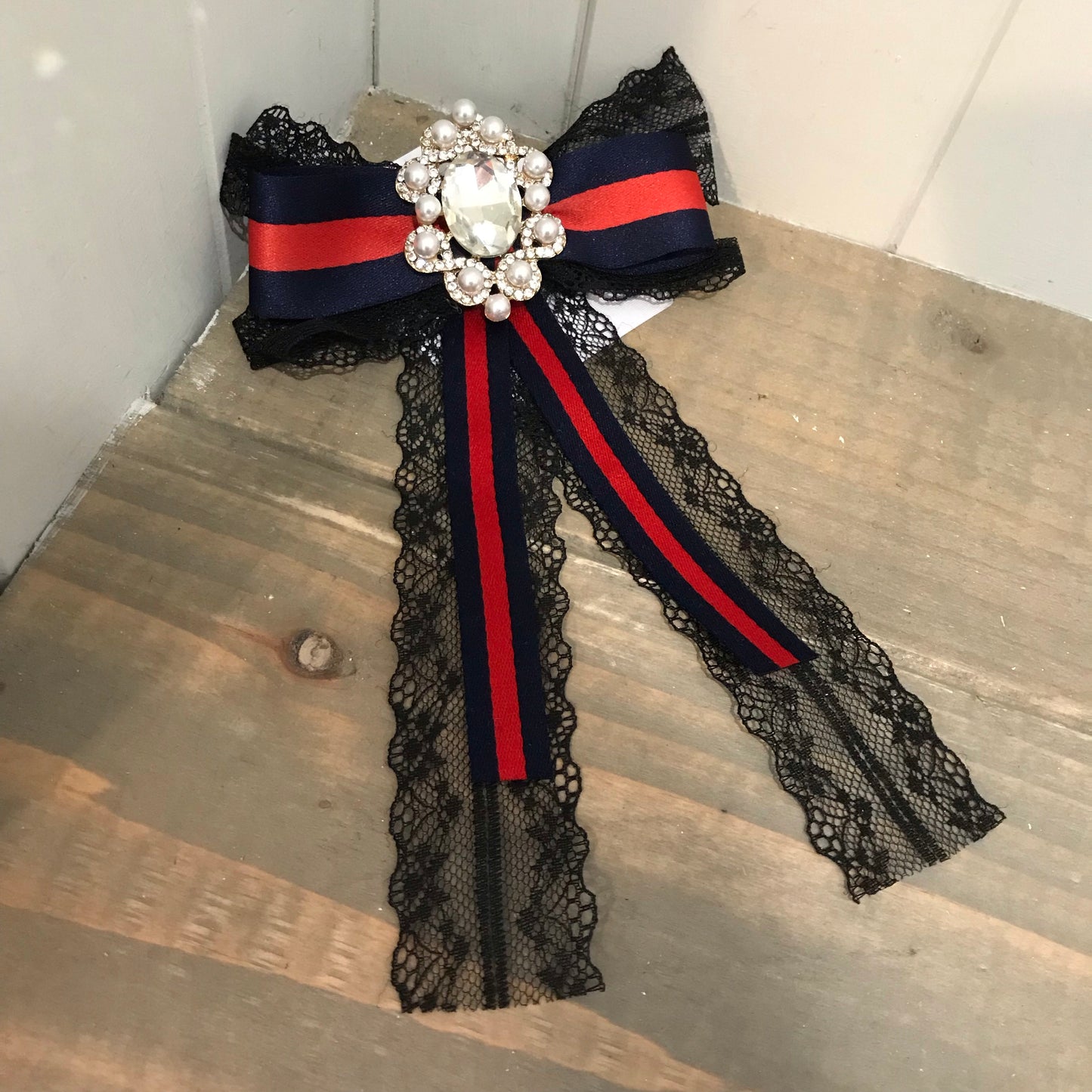 Diamond Ribbon Brooch (5752506187936)