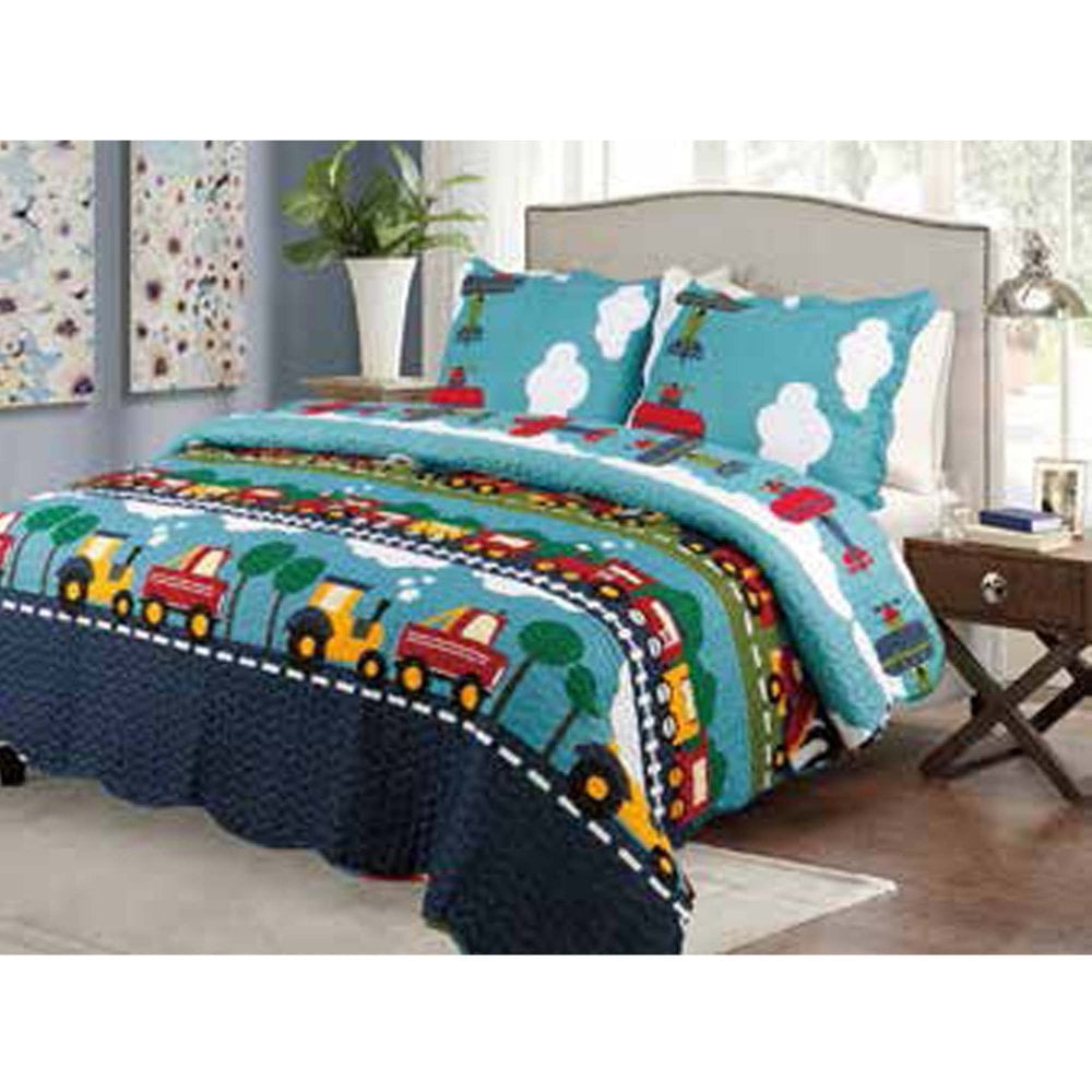 Boys Transport Bedspread Set (Single)