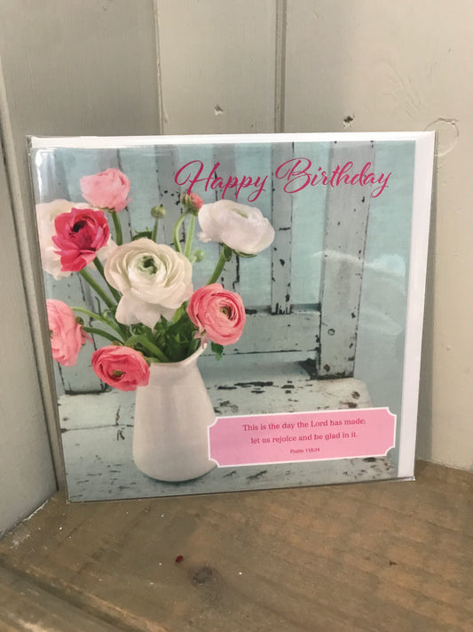Happy Birthday (Vase) Card (5511443710112)