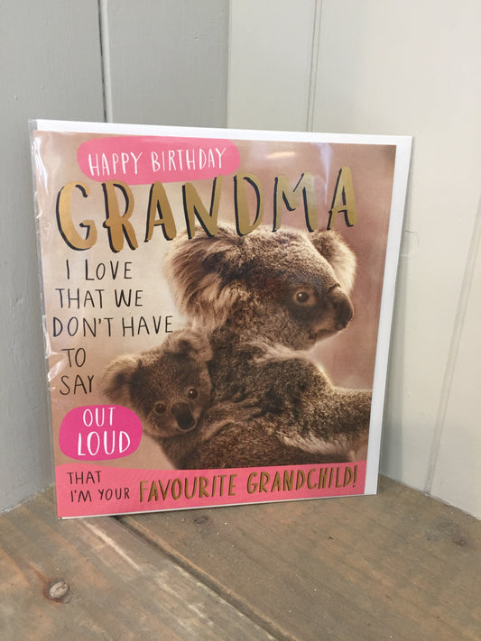 Happy Birthday Grandma Card (5504599326880)
