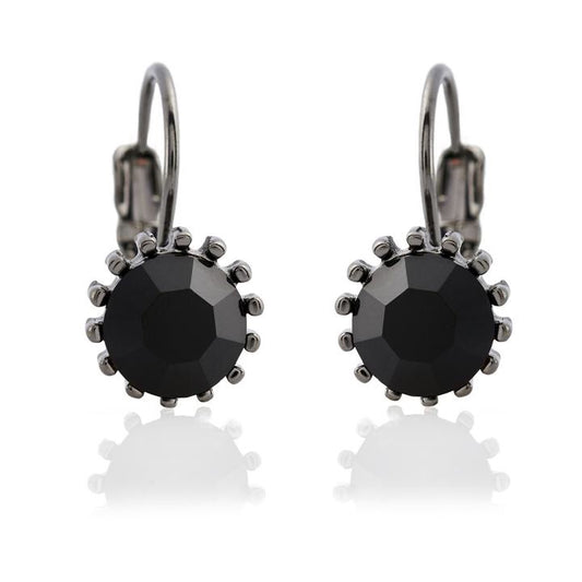 Black French Clip Earrings (5922545107104)