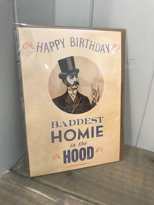 Baddest Homie in the Hood Birthday Card (5557982855328)
