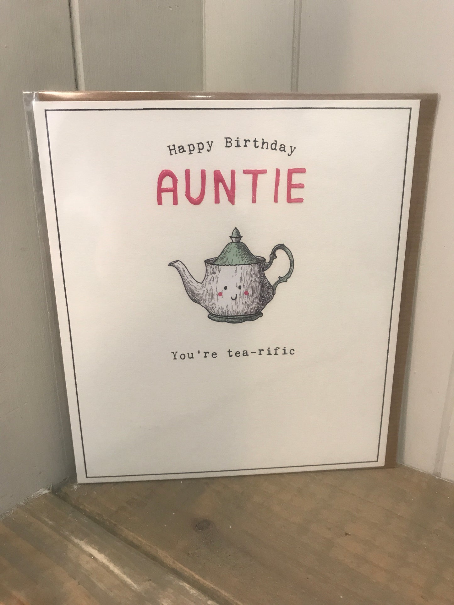 Tea-rific Auntie Birthday Card (5525496889504)