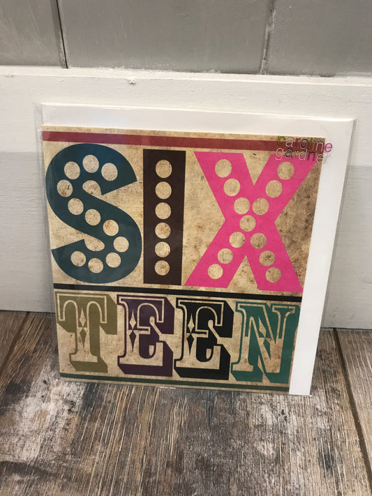 Sixteen Birthday Card (5483795644576)