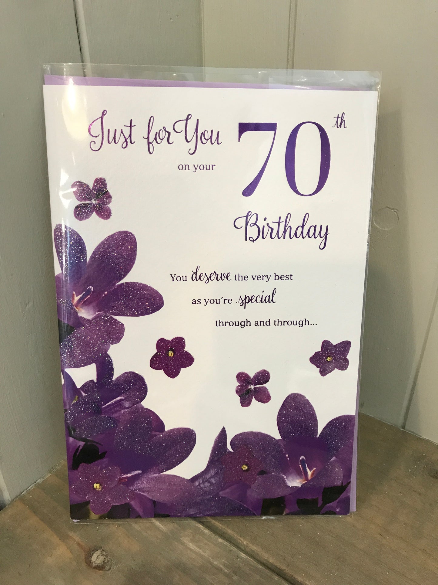 Just for you on your 70th Birthday Card (5499983397024)