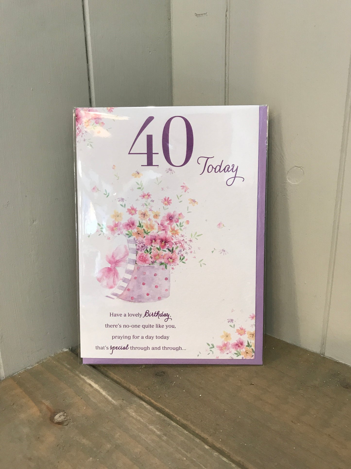 Age 40 birthday card (5499904000160)