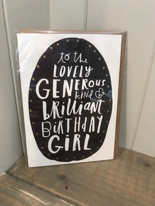 To the Lovely Birthday Girl Card (5511459405984)