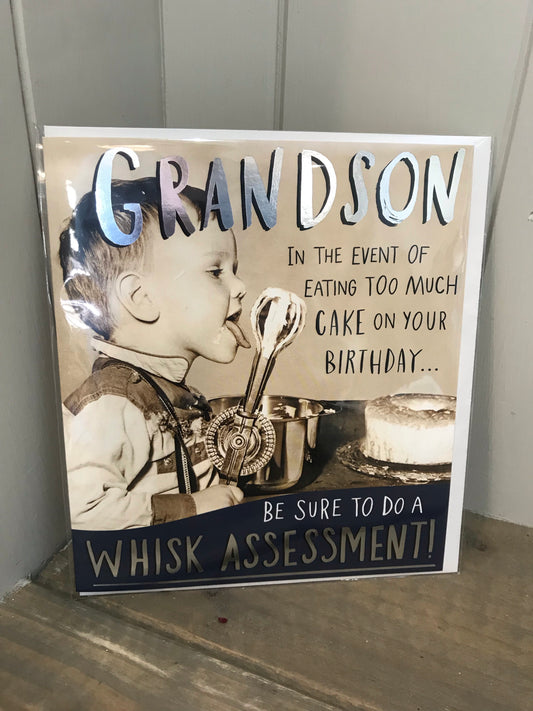 Grandson ‘Whisk Assessment’ Birthday Card (5511543160992)