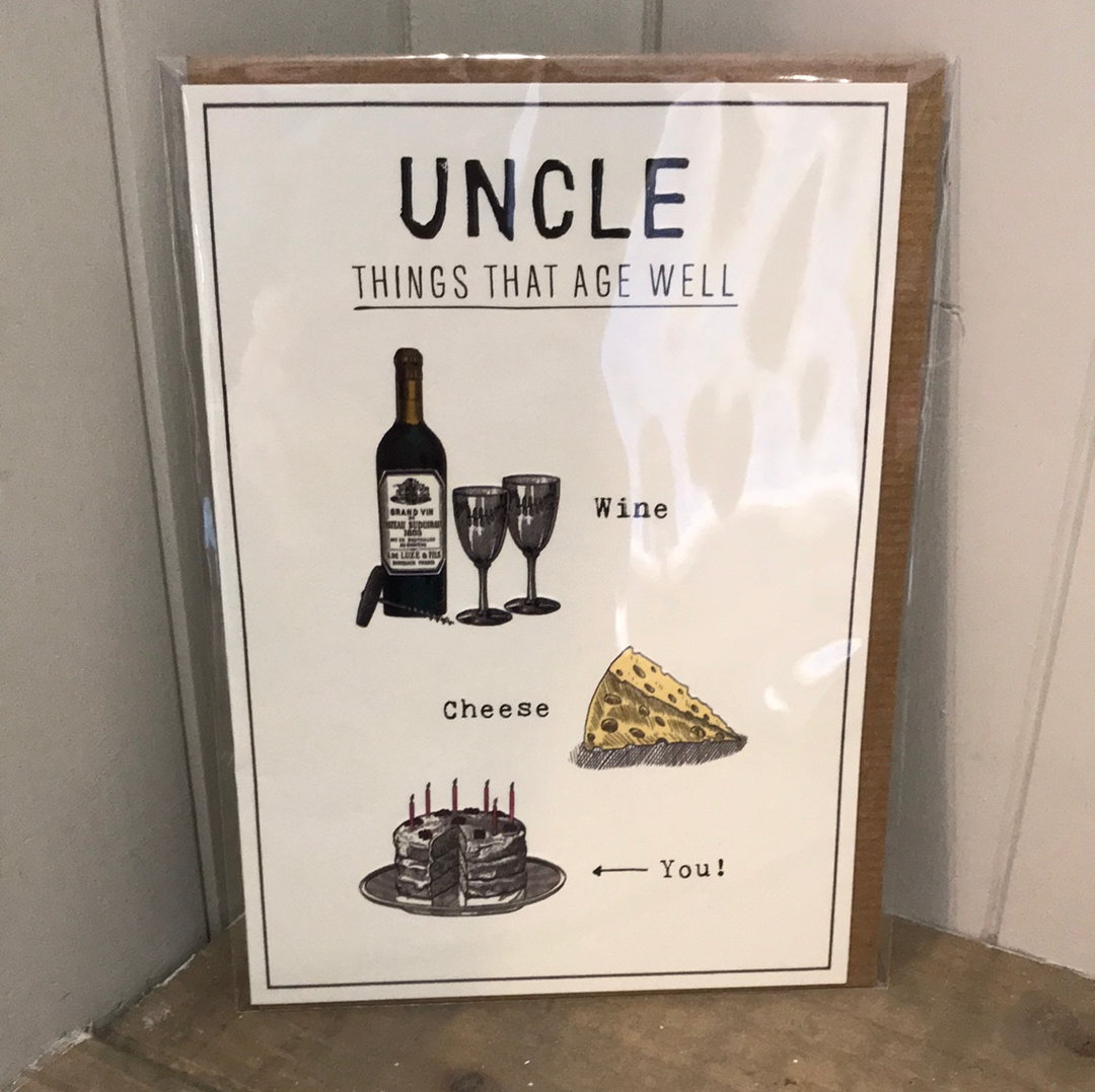 Uncle Things that Age Well Birthday Card (5788902162592)